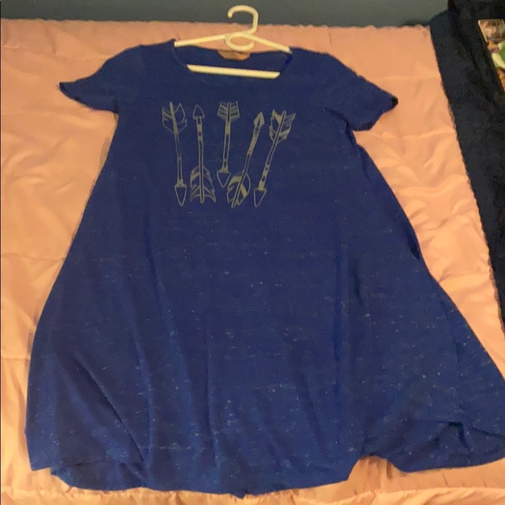 Blue T-Shirt Dress